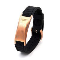 POWER IONICS Mens Womens 3000ions Titanium Magnetic Bracelet Healthy Lover Gifts/002S (Gold/Black)