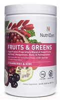 Nutri-Dyn Dynamic Fruits and Greens Powder, Strawberry & Kiwi, Certified Organic Fruits and Vegetables, 50 Superfoods, 10.8 Ounce, Includes Sample to-Go Packet