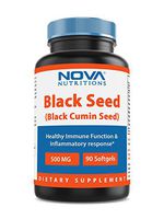 Nova Nutritions Black Seed Oil Capsules 500 mg 90 Softgels