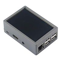 Semoic for Raspberry Pi 3 Model B Plus 3.5 TFT Press Screen LCD Display with New ABS Plastic Case for Raspberry Pi 3（Gray Case）