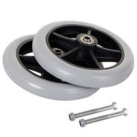 8 Inch Solid Wheel Replacement for Wheelchairs, Rollators, Walkers, 2 Pack