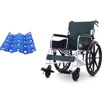 OCYE Lightweight Transport Wheelchair with 18" Seat and Storage Bag Deluxe Folding Pedal Transport Chair Wheelchair for Travel and Storage