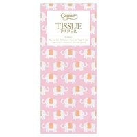 Caspari Elephant Parade Tissue Paper in Pink, 8 Sheets Included