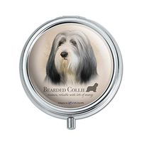Bearded Collie Dog Breed Pill Case Trinket Gift Box