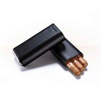 YX Xuan Yuan Cigar Box - Cigar Set Portable Cigar Box Cigar Set Leather Cigar Bag Set to Send Cigar Knife Cigar Scissors Portable Cigar Bag Cigar Box (Color : A)