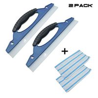 Waadi Silicone Water Wiper Squeegee 12 Inch Comes with Microfiber Cleaning Cloth (2)