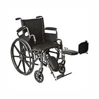 Roscoe Medical K41616Dhfbel K4-Lite Wheelchair Flip Back, Desk-Length Arms And Elevating Legrests Powder-Coated Silver Veinsteel