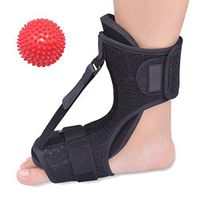 Plantar Fasciitis Night Splint Drop Foot Orthotic Brace Adjustable Dorsal Night Splints for Flat Feet, Heel, Ankle, Arch Foot Pain, Achilles Tendonitis Brace for Women, Men with Foot Massage Balls