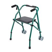 Walkers Green Aluminum Alloy Handrail Folding Elderly Disabled Walking Auxiliary Four-Legged Cane Rehabilitation 61cm28cm91cm MUMUJIN
