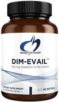 Designs for Health DIM-Evail - 100mg Diindolylmethane Without Soy - BPA-Free Glass Bottle (60 Softgels)