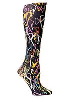 Celeste Stein Therapeutic Compression Socks, Black Luvy, 8-15 mmHg, Mild