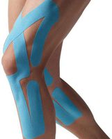 Spidertech Full Knee Spider Pre-Cut [Blue]. Water-Resistant, Latex-Free and Easy to use. Preferred by Athletes. Reduce Pain and Inflammation, Help re-Train Muscles, Enhanced Performance.