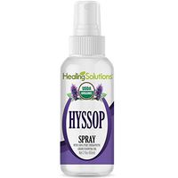 Organic Hyssop Spray – Water Infused with Hyssop Essential Oil – Certified USDA Organic - 2oz Bottle by Healing Solutions