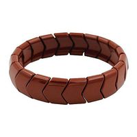 eleecolorful Brown Tourmaline Bracelet Health Ion Beads Stretch Bracelet Wristband Stretch (Brown)