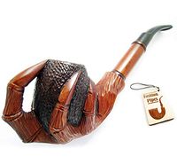 Churchwarden Tobacco Smoking Pipe Carved Pear Root Wood Exclusive Dragon Claws & Pouch Gift