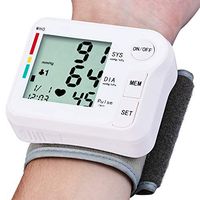 Wrist Blood Pressure Monitor, Portable Automatic Digital BP Monitor Irregular Heart Beat Detection with Large Display Screen Adjustable 5.3"-8.5" Cuff for Home Travel Use