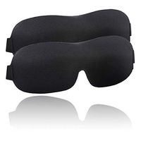 NEUYILIT Eye Mask for Sleeping, Lightweight Breathable & Super Soft Eye Mask for Men Women, Light Blocking Eye Cover for Travel/Night's Sleeping/Shift Work/Meditation, 2 Pack Black/Black