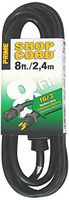 Prime Wire & Cable EC502608-2-Pk 8-Feet 16/3 Sjtw Indoor and Outdoor Extension Cord, 2-Pack, Black