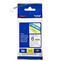 Brother TZe-111 Labelling Tape Cassette, Black on Clear, 6 mm (W) x 8 m (L), Laminated, Brother Genuine Supplies