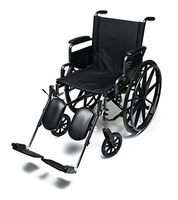 Everest & Jennings Traveler L4 Lightweight Wheelchair, Adjustable-Height Desk Arms & Elevating Legrests, 20x16" Seat, Silvervein Color
