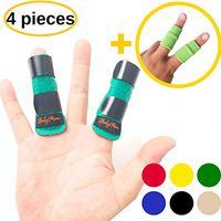 BodyMoves Finger Splint Plus Sleeve (4 pc Set, Forest Green)