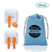 Silicone Ear Plugs Resuable and Waterproof-Noise Cancelling Earplugs for Sleeping Snoring Swiming Work Flight Shoot Hunt Concerts Musician,6 Pairs with 6 Carry Cases,2 Cords,1 Wiper,1 Pouch