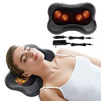 Secura Shiatsu Master Neck & Back Massager Pillow Electric Shiatsu Neck Massager with Heat Deep Tissue Kneading Pillow Stress Relax at Home Office and Car
