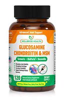 Glucosamine and Chondroitin Sulfate Turmeric MSM Boswellia - Anti-Inflammation, Antioxidant and Joint Pain Relief Supplement for Your Back, Knees, Hands- -120 Veggie Capsules