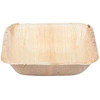 Eco-Gecko 4" SQUARE Palm Leaf bowl / 100 ct. case
