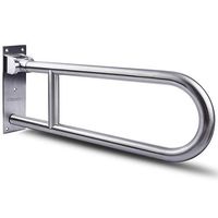 Toilet Grab Bar Handicap Rails Grab Bars Bathroom Support for Elderly Bariatric Disabled Stainless Steel Commode Safety Hand Railing Guard Frame Shower Assist Aid Handrails Hand Grips Silver - 60CM