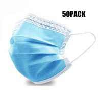 James.S.Dale 50PCS Disposal Earloop Face Mask-Protect Yourself from Dust and Health, 50Packs, Blue