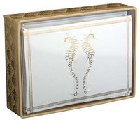 Gold Foil Seahorses - Pictura Box of 14 Blank Note Cards