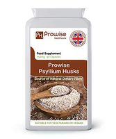 Psyllium Husks 750mg x 90 Capsules - Natural Dietary Fibre for Colon Cleansing & Bowel Health - UK Manufactured to GMP Guaranteed Quality - Suitable for Vegetarians & Vegans by Prowise Healthcare