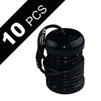 QiQibaby Ion Foot Bath Arrays Accessory for Ionic Detox Foot Spa Machine System Round Standard Stainless Steel Coils, Pack of 10 Black Round fit for Most of Foot Detox Spa