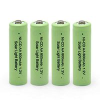 QBLPOWER Solar Light Rechargable Batteries Cell for Garden/Lawn/Sidewalk Lamp 1.2V AA Ni-CD 600mAh 2A (4PCS AA800mAh)