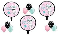 12 pc KITTY CAT DIVA Purrfect Birthday Party Balloons Decoration Supplies