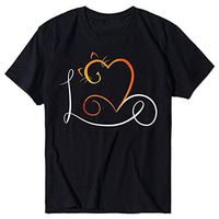Short Sleeve Tee Blouse for Women,Amiley Womens Personality Simple Heart Shape Cat Casual O-Neck Short Sleeve T Shirts Tops
