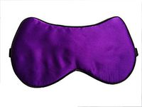 Maxfeel 100% Pure Silk Cat Sleep Mask Eye Mask for Sleeping Eyeshade Cat Soild Dyed Multicolor (Purple)