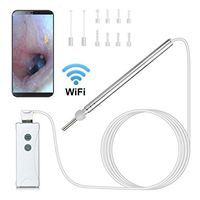 Otoscope, WiFi Ear Scope Ear Canal Eardrum Inspection Camera USB Earwax Removal Tool Ear Cleaning with 6 LED Lights