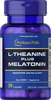 Puritan's Pride L-Theanine Plus Melatonin-30 Capsules