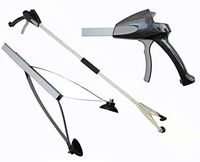 ArcMate EZ Reacher PRO Outdoor Suction Cup Reacher with Locking Grip and Handle, Collapsible with Slip Joint, Indoor Commercial & Outdoor Use, 4.5" Wide Jaw, 8lb. Capacity, Black, 40" (40PC-DC-1-FBA)