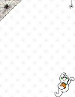 Halloween Ghost & Spider Stationery Printer Paper 26 Sheets