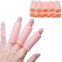 Sumifun Finger Sleeves Protectors, Gel Finger Cots, Sporting Style Silicone Thumb Finger Caps Covers Gloved Protection for Trigger Finger, Hand Eczema, Finger Cracking