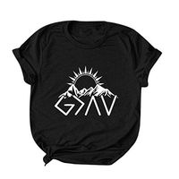 Eoeth Happy Easter!Blouse for Women Summer Letter Print Short Sleeved Pullover Top Casual Loose T-Shirts Pullover Tee Black