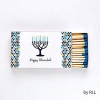 Chanukah Matches, 50 Long Matches in Rectangle Gift Box