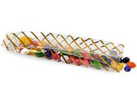 Gold Stripe 1.7 Mil Cello Bags - 1/2 lb Gold Stripe Cello Bags 2"x1-3/4"x10" 1.7 mil (2 Packs; 100 Bags Per Pack) - Wraps-MCBHG