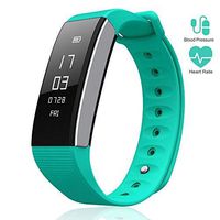 Le Pan C9-Teal Smart Wrist Fitness Tracker, Bluetooth Blood Pressure Heart Rate Monitor, Pedometer, Smart Bracelet Water Resistant Silicone Bands Android iOS, Teal