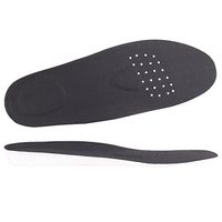 Y2C Women's Height Increase Punched Insoles (Approx 0.6 inches) UP Lift Black 6-8.5 and Random Gift
