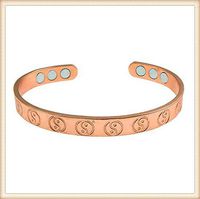 Copper Bracelet with Yin Yang Design and 6 Magnets, Cures Joint Pain, Great Natural Remedy Relief, Aid for Men or Women. Severe Arthritis Pain Relief Healing Therapy Bangle by Kenza
