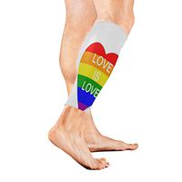 Leg Sleeve Love is Rainbow Flag Heart Calf Sleeves 1 Pair for Men/Women Running/Cycling/Maternity/Travel/Ourdoor Activities